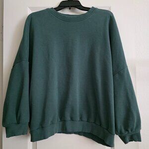 GAP MATERNITY GREEN CROPPED SWEATSHIRT - XL
